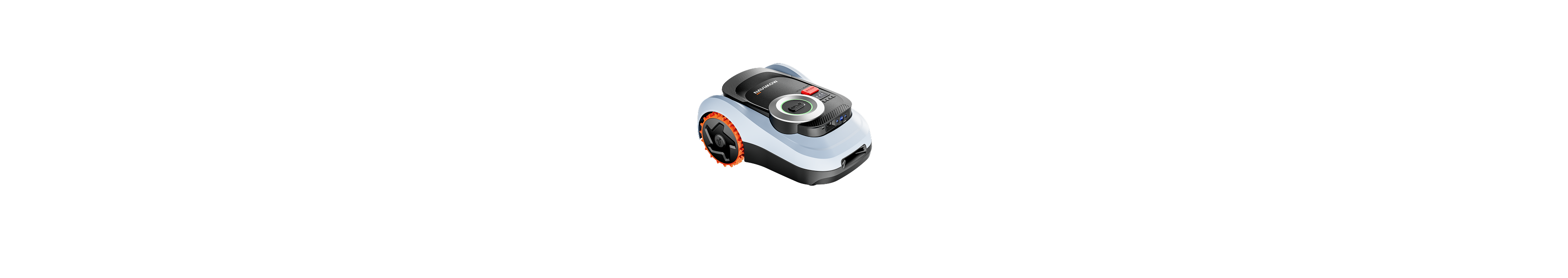 Navimow i110E robot lawn mower is featured in this image.