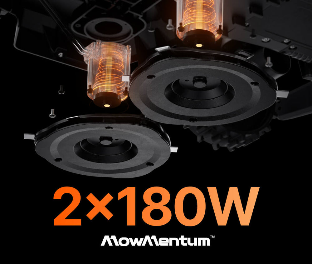 Navimow i110S robot lawn mower featuring powerful MowMentum cutting motors.
