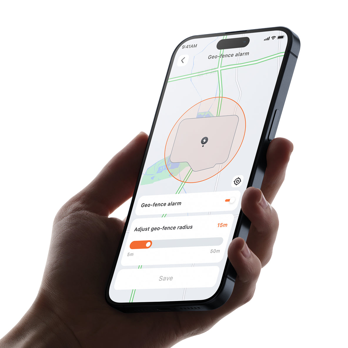 <p>Smart anti-theft alerts you instantly if the mower is moved or lifted. Check its real-time location anytime for complete peace of mind.</p>