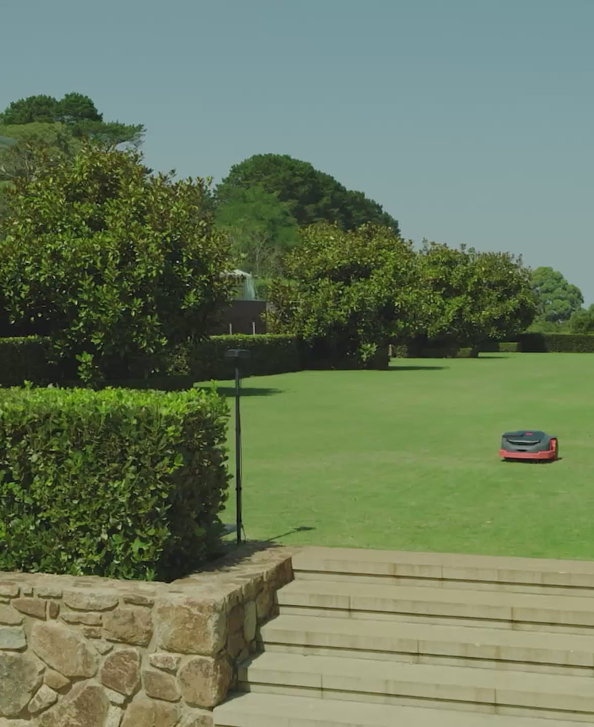 Load video: <p>Supports dual RTK signals³ with an upgrade to triple-frequency observation for extended coverage and unbeatable stability in challenging conditions, making it the perfect solution for front and back yards.</p>